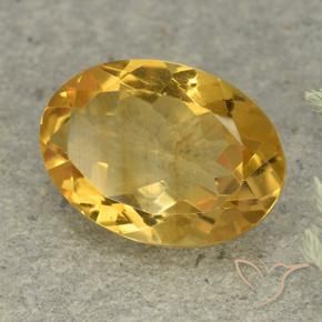 Citrino Dourado Médio-escuro Natural 4.32ct, oval, VVS-VS