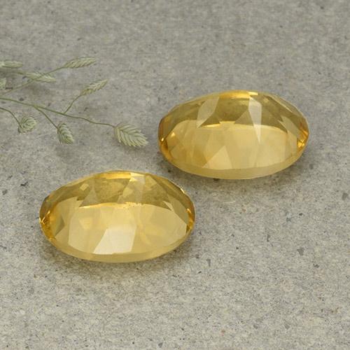 Pedras preciosas de Citrino Dourado médio natural de 12.15 ct, Corte Oval, VVS-VS