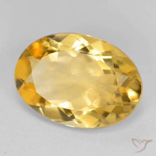 Citrino Dourado médio Natural 4.76ct, oval, VVS-VS