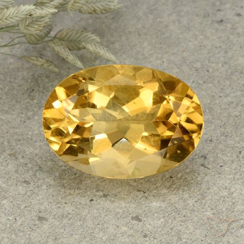 5.60ct Natural Laranja Dourada Citrino, oval, VVS-VS