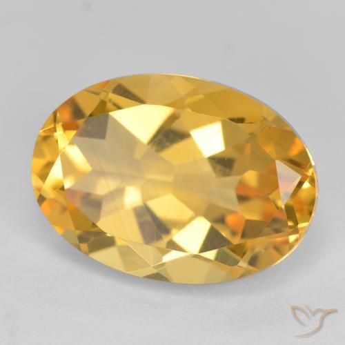 Citrino Dourado Médio-escuro Natural 5.47ct, oval, VVS-VS