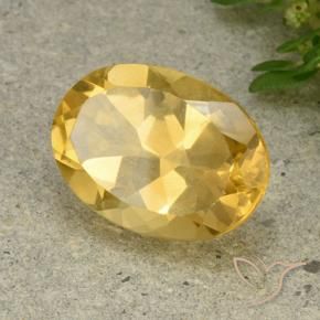 Citrino Dourado médio Natural 5.43ct, oval, VVS-VS