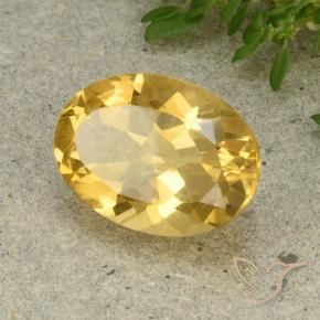 Citrino Dourado médio Natural 5.22ct, oval, VVS-VS