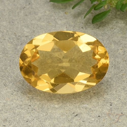5.25ct Natural Dourado Médio-claro Citrino, oval, VVS-VS