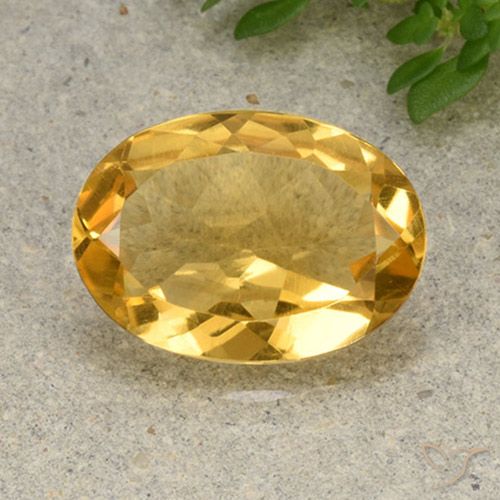 4.47ct Natural Dourado Médio-claro Citrino, oval, VVS-VS