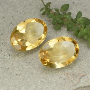 Pedras preciosas de Citrino Dourado Médio-claro natural de 9.53 ct, oval, VVS-VS