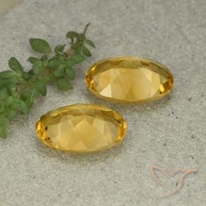 Pedras preciosas de Citrino Dourado Médio-claro natural de 9.63 ct, oval, VVS-VS