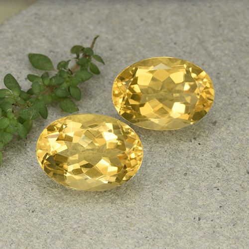 Pedras preciosas de Citrino Dourado médio natural de 12.04 ct, Corte Oval, VVS-VS