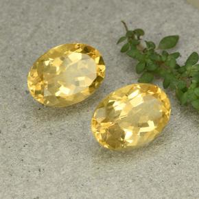 Pedras preciosas de Citrino Dourado médio natural de 12.04 ct, Corte Oval, VVS-VS