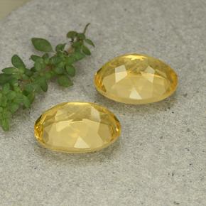 Pedras preciosas de Citrino Dourado médio natural de 12.04 ct, Corte Oval, VVS-VS