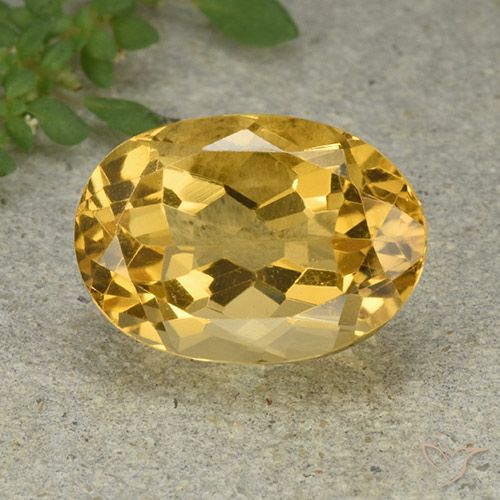 6.40ct Natural Dourado Médio-claro Citrino, oval, VVS