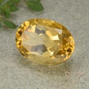 Citrino Dourado Médio-claro Natural 6.40ct, oval, VVS