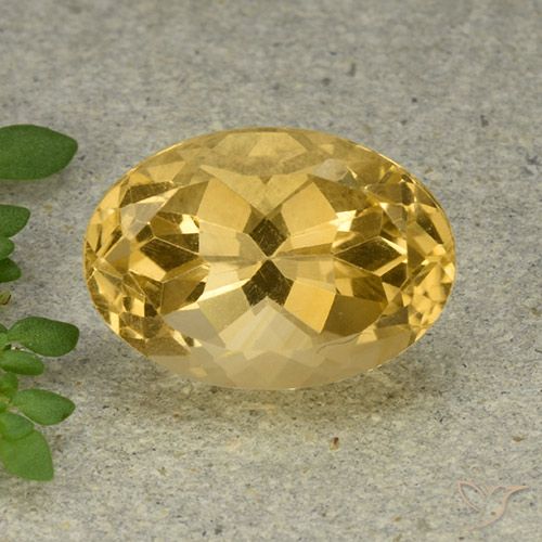 6.14ct Natural Dourado médio Citrino, oval, VVS-VS