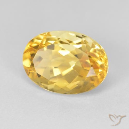 Citrino ouro médio Natural 6.84ct, oval, VVS-VS