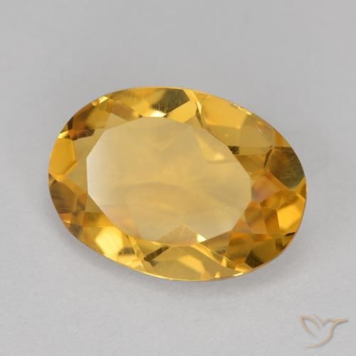 Citrino Laranja Dourado Profundo Natural 4.68ct, oval, VVS-VS