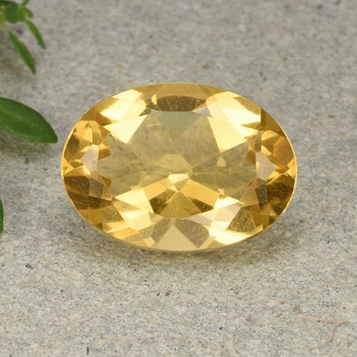 4.46ct Natural Dourado Médio-claro Citrino, oval, VVS-VS