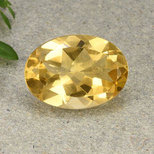 5.00ct Natural Laranja Dourada Citrino, oval, VVS-VS