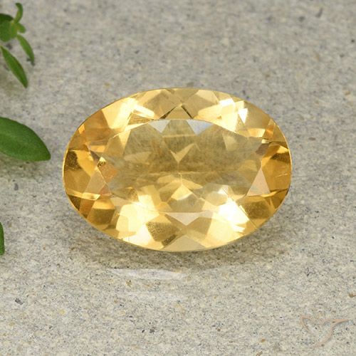 4.41ct Natural Laranja Dourada Citrino, oval, VVS-VS