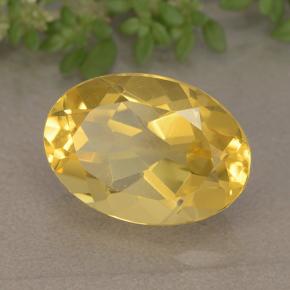 Citrino amarelo natural 5,55ct, corte oval, VVS-VS