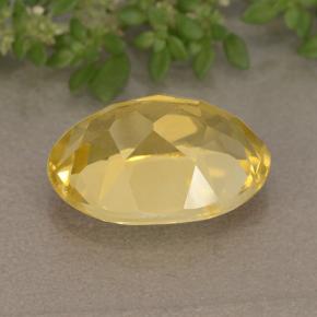 Citrino amarelo natural 5,55ct, corte oval, VVS-VS