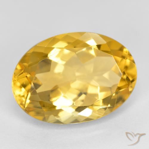 Citrino Dourado médio Natural 5.37ct, oval, VVS