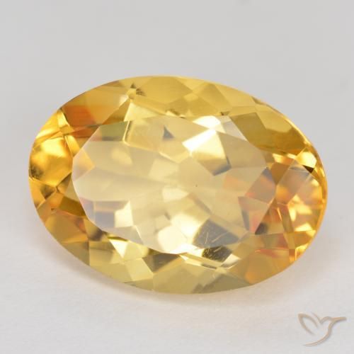 Citrino Laranja Dourado Profundo Natural 5.42ct, oval, VVS