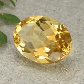 Citrino Dourado médio Natural 5.44ct, oval, VVS-VS