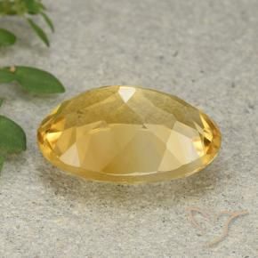 Citrino Dourado médio Natural 5.44ct, oval, VVS-VS