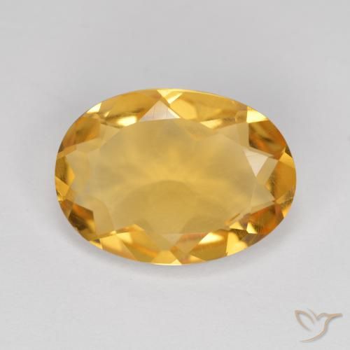 4.01ct Natural Laranja Dourado Profundo Citrino, oval, VVS-VS