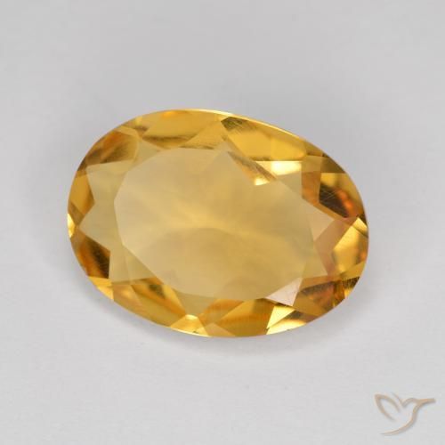 Citrino Laranja Dourado Profundo Natural 4.01ct, oval, VVS-VS