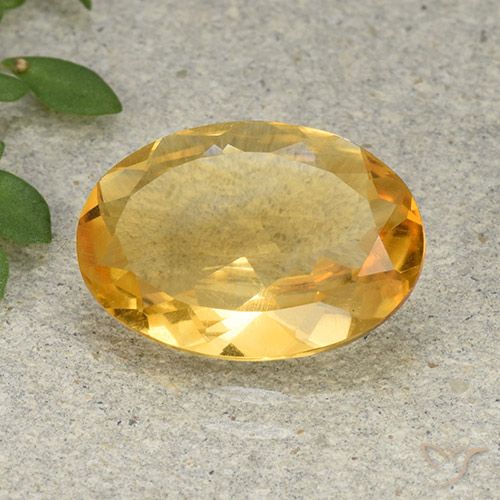 3.95ct Natural Laranja Dourada Citrino, oval, VVS-VS