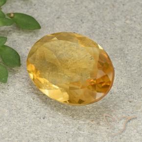 Citrino Laranja Dourada Natural 3.95ct, oval, VVS-VS