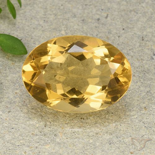 5.30ct Natural Dourado Médio-claro Citrino, oval, VVS-VS