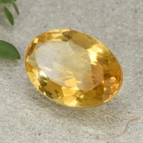 Citrino Dourado médio Natural 5.05ct, oval, VVS-VS