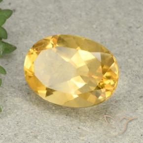 Citrino Laranja Dourada Natural 5.55ct, oval, VS