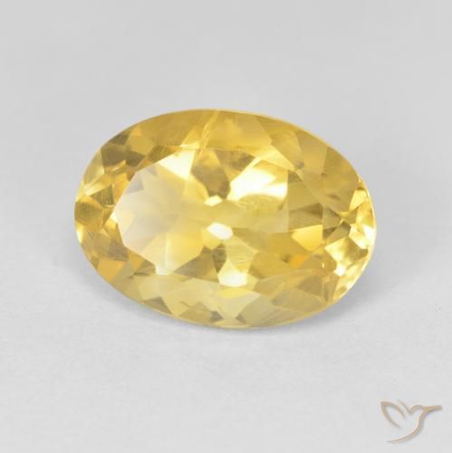 Citrino Dourado médio Natural 5.10ct, oval, VVS-VS
