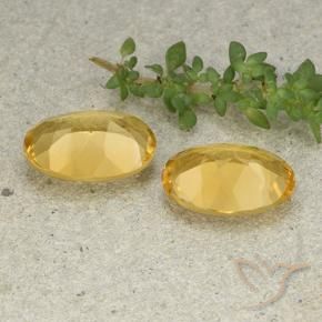 Pedras preciosas de Citrino Dourado Médio-claro natural de 9.43 ct, oval, VVS-VS
