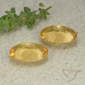 Pedras preciosas de Citrino Laranja Dourada natural de 9.61 ct, oval, VVS-VS
