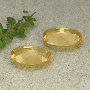 Pedras preciosas de Citrino Dourado Médio-claro natural de 8.76 ct, oval, VVS-VS