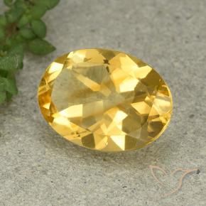 Citrino Laranja Dourada Natural 4.93ct, oval, VVS-VS