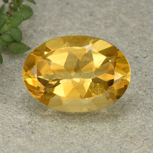 5.20ct Natural Laranja Dourada Citrino, oval, VVS-VS