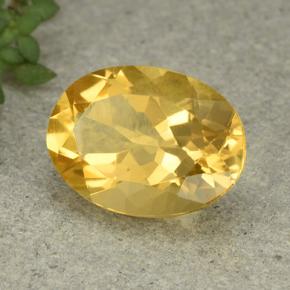 Citrino Amarelo Natural 5.13ct, Corte Oval, VVS-VS