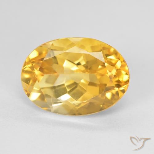 6.40ct Natural Laranja Dourada Citrino, oval, VVS-VS