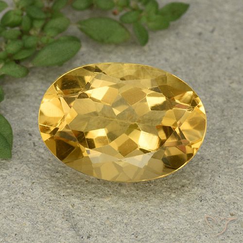 5.91ct Natural Laranja Dourada Citrino, oval, VVS-VS