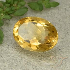 Citrino Dourado médio Natural 5.15ct, oval, VVS