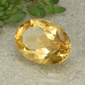 Citrino Dourado médio Natural 4.83ct, oval, VVS