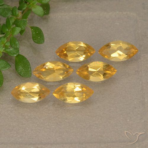 1.33ctw Natural Laranja Dourado Profundo Citrino, Marquesa, VS