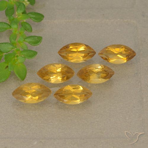 1.66ctw Natural Laranja-Ouro Citrino, Marquesa, VVS-VS