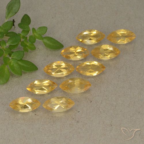 2.17ctw Natural Ouro Citrino, Marquesa, VVS-VS