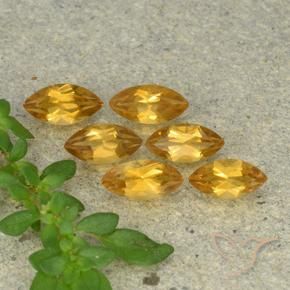 Pedras preciosas de Citrino Laranja-Ouro natural de 1.54 ct, Marquesa, VVS-VS